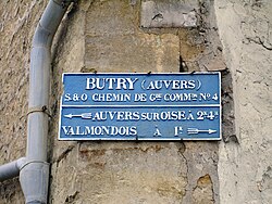 Butry-sur-Oise_-_Plaque_de_direction Butry-sur-Oise_-_Plaque_de_direction