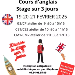 BIBLIOTHEQUE: stage d’ anglais en février