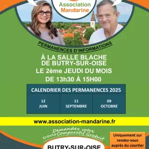 NOUVELLES PERMANENCES DE L'ASSOCIATION MANDARINE