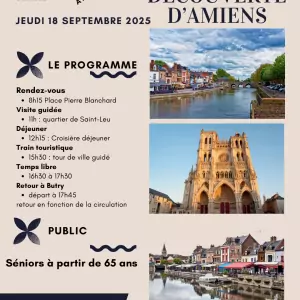 SORTIE A AMIENS POUR LES SENIORS – 18/09/2025