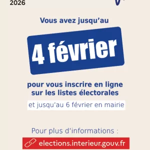 Elections municipales 2026 - inscription sur les listes &eacute;lectorales