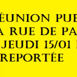 Report r&eacute;union publique