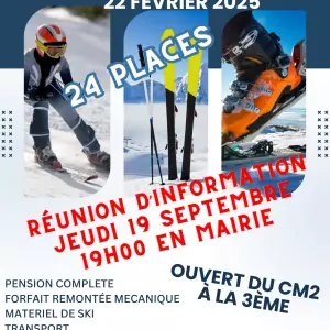 15 au 22 février 2025 - SÉJOUR AU SKI POUR LES CM2-3E