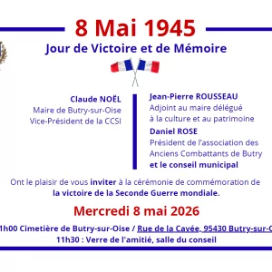 Invitation Comm&eacute;moration 8 mai 2026